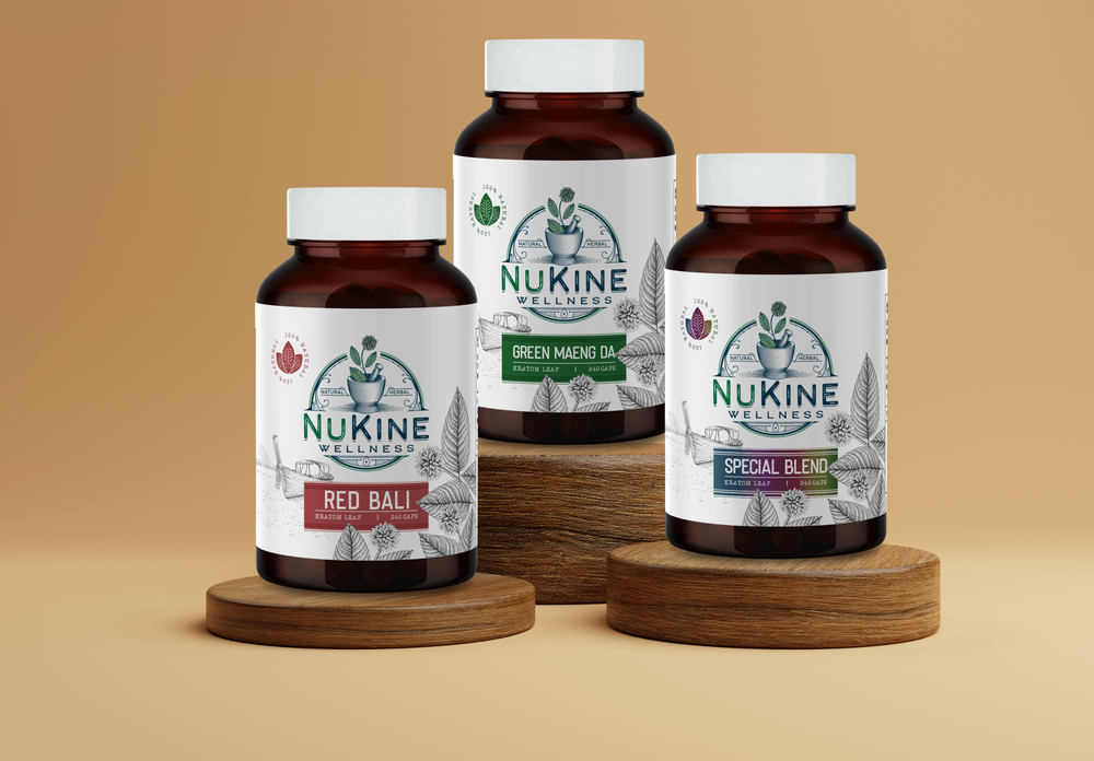 NuKine Wellness Kratom Capsule Trio Bundle 